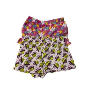 Happy Threads m fleece pajama shorts loungewear bundle euc like new